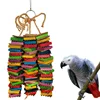 Parrot Toys for Large Birds Cardboard Big Bird Toys African Grey Parrot Toys Natural Wooden Bird Cage Chewing Toy with ZM918 1
