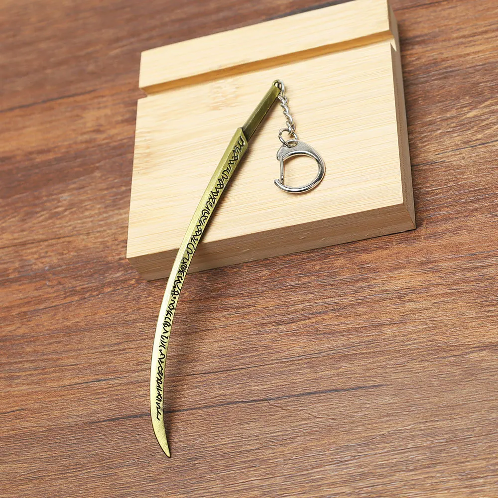 Cool and handsome game peripheral weapons, sword toy model, keychain pendant, Alden magic ring, dark moon sword