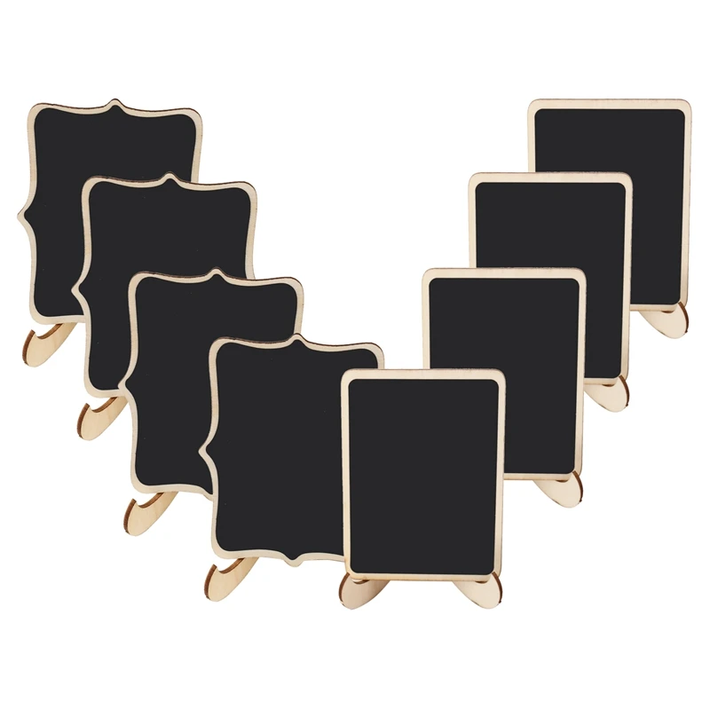 A85Q-Mini Chalkboard Signs, 20 Pack Framed Small Chalkboard Labels With Easel Stand, Wooden Blackboard For Table Numbers, Food S