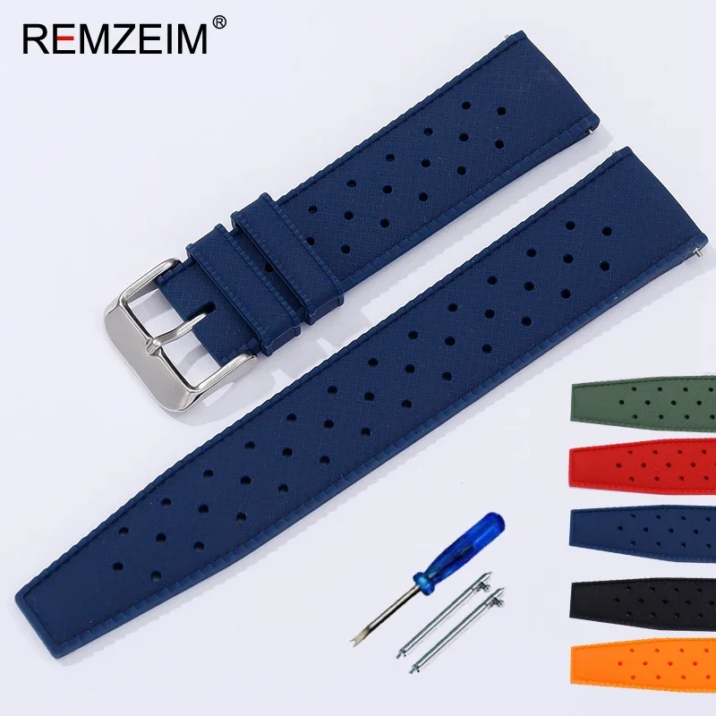 Tropical Quick Release Silicone Watch Strap - Vibrant and Versatile Design