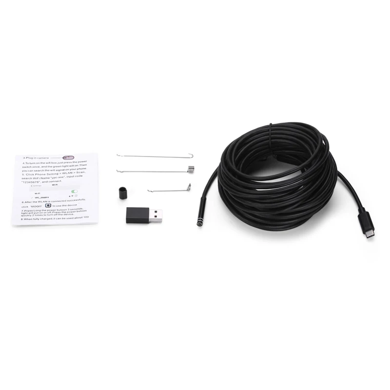 

USB Endoscope 5.5mm Scope Type-C Borescope with 6 Adjustable LED Lights 0.3MP Waterproof Snake Inspection Camera Drop ship