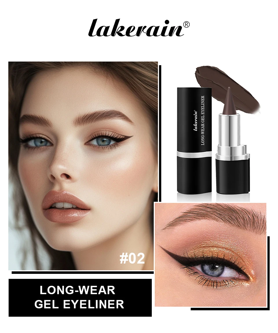 Description Picture 2 of itemMatte Tapered Quick-drying Eyeliner Stick Waterproof Long Lasting Sweat Proof Black Solid Rich Eyeshadow Eyeliner Pen Makeup