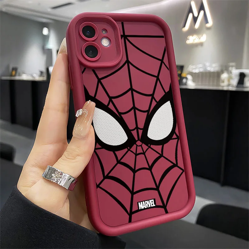 thumbnail image 1 of Marvel Spider Man-funda de silicona suave para teléfono móvil, carcasa moderna de TPU Lisa Multipaso para iPhone 16, 15, 14, 13, 12, 11 Pro Max, XR, XS, 7, 8 Plus, 1 of 5