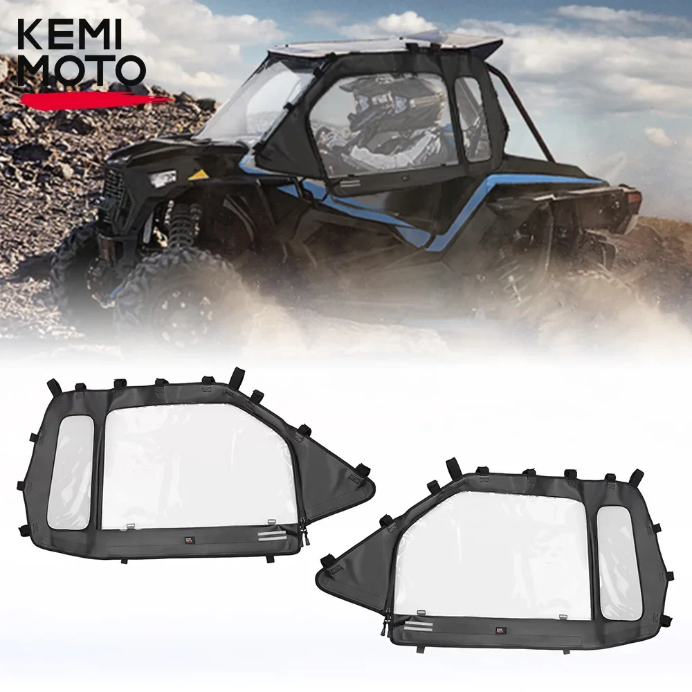 UTV Cab Enclosures Soft Upper Door Set Kit Compatible with Polaris RZR