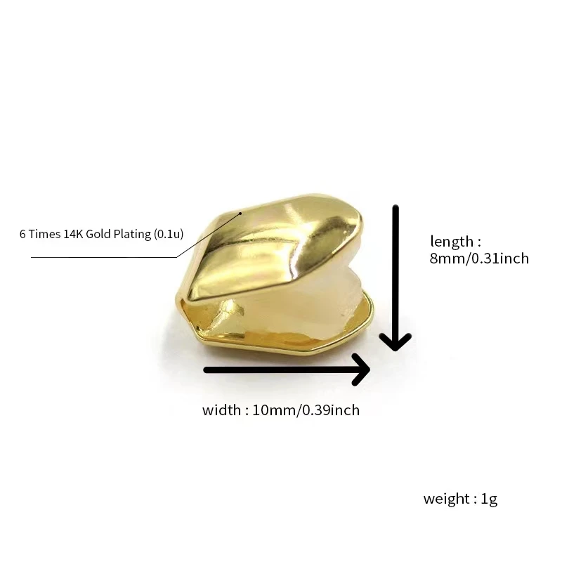 힙합 메탈 치아 보석 장식, 금, 은, 로즈골드, 블랙 치아 장식, 할로윈 파티 선물