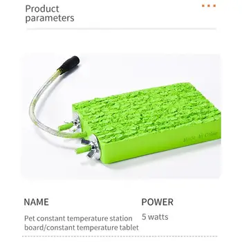 Heated Bird Perch 5W Thermostatic Flat Bird Heater for Cage Safe Bird Perch Stand Warmer for Birds Parrots Hamsters Chinchillas 4