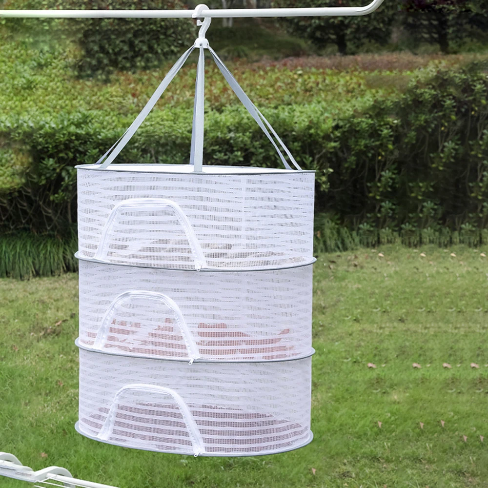 Multifunctional Household Drying Net Drying Fish Dry Insect Proof Net Clothes Windproof Folding Closed 1PC drying net