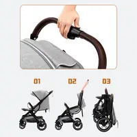 Poussette Haute Légère et Pliable pour Bébé, Multifonctionnelle, Nouveau-né, Quatre Roues, Absorbe les Chocs 3
