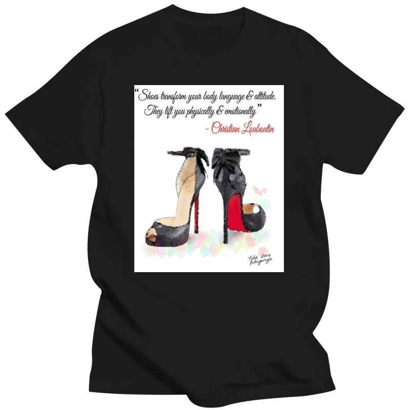 Louboutins T Shirt Moda Illustrazione Moda Acquerello Acquerello Citazione Scarpe