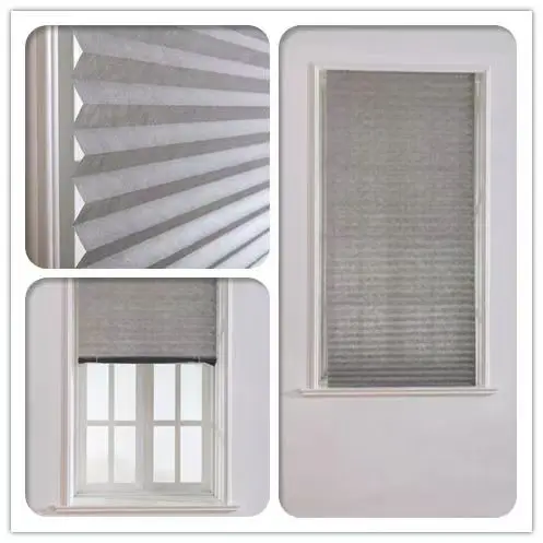 Versatile Light Filtering Pleated Paper Shades with Clips