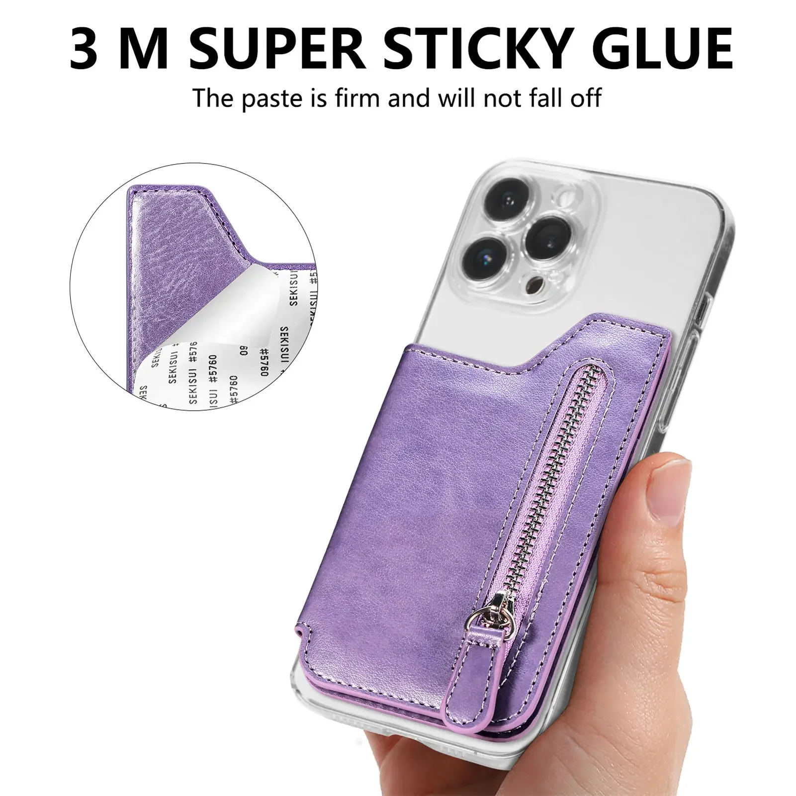 Universal Cell Phone Card Slot Wallet Case and Holder