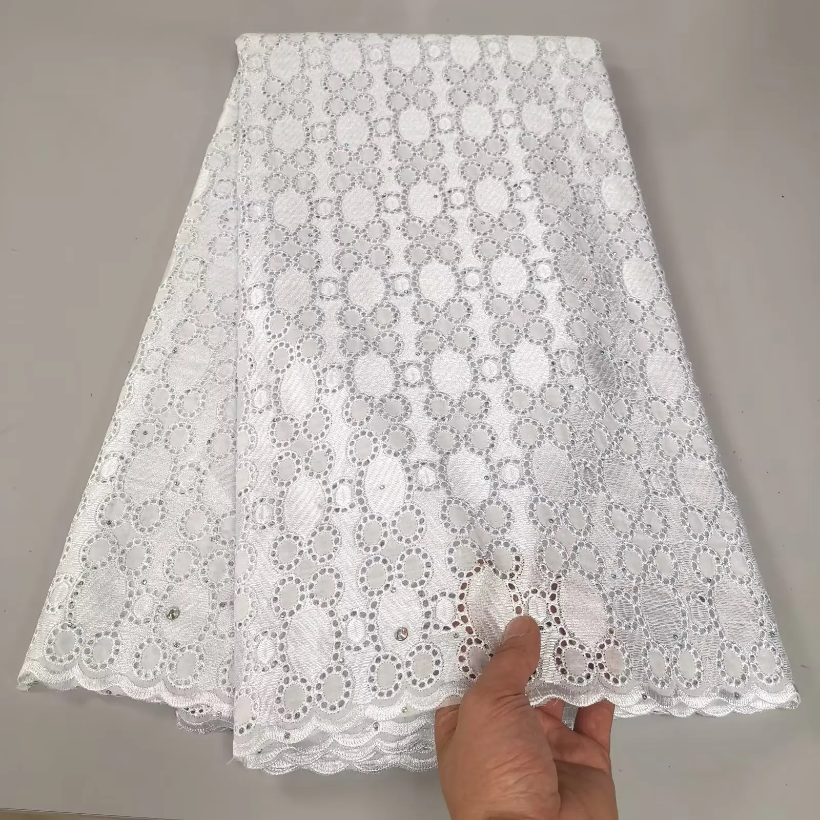 

White African Swiss Cotton Fabric Latest Design HOT Selling Nigerian Dry Swiss Voile Lace Switzerland