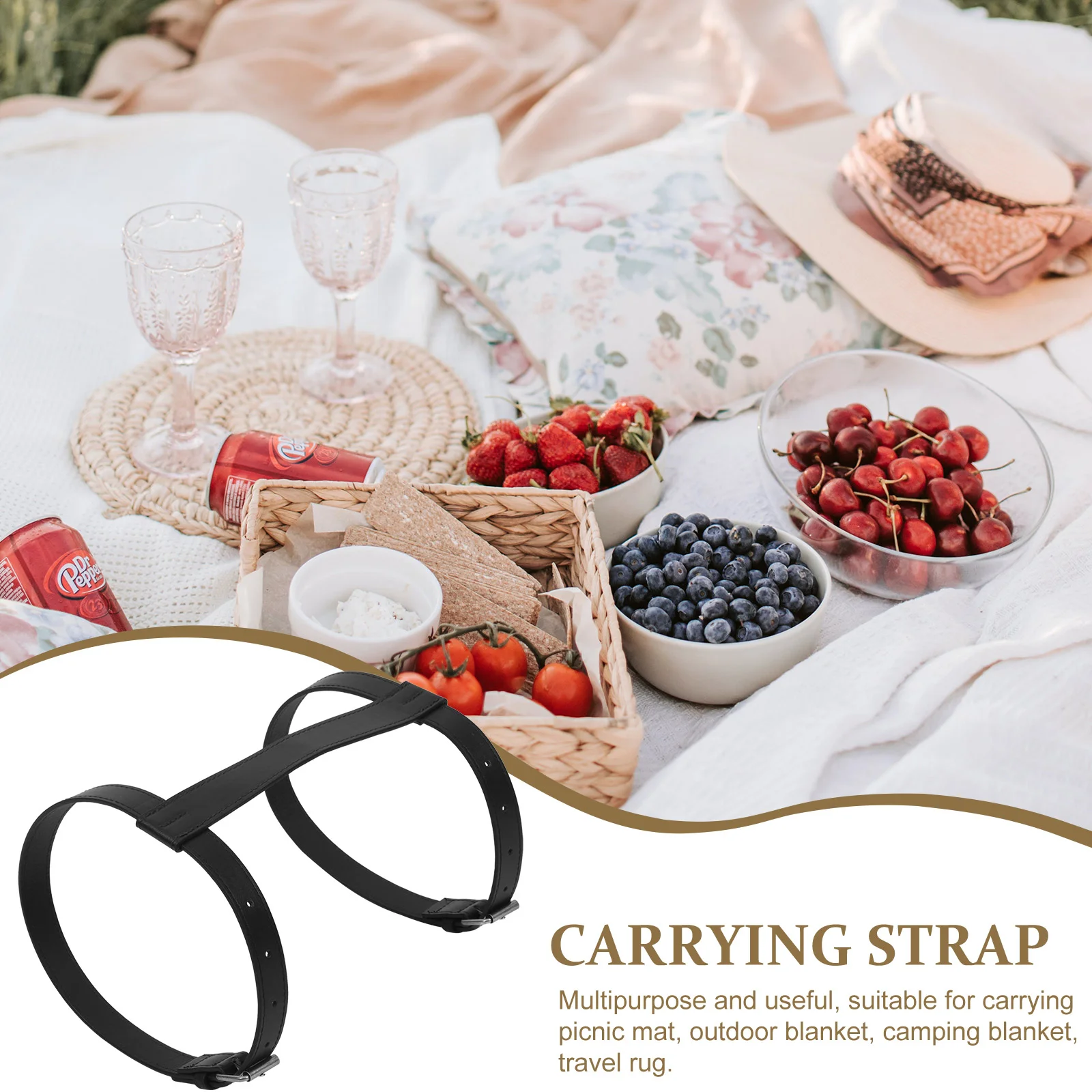 Travel Rug Carrying Outdoor PU Carrying Picnic Blanket for Camping travel rug