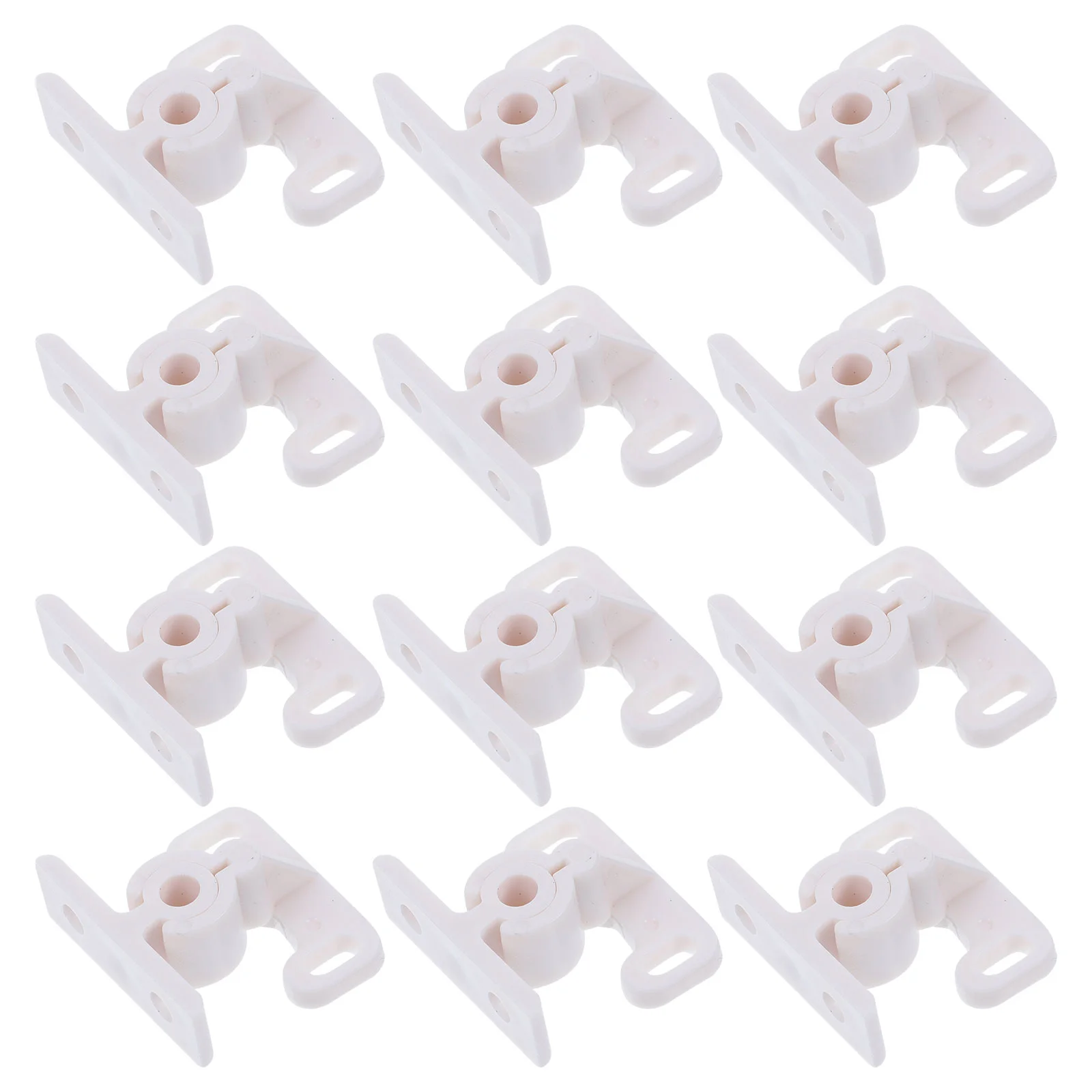 12 Pcs Plastic Ball Catch Cabinet Door Furniture Roller Tension Wardrobe Closet Latch Lock Hardware Cabinet Catches Ball Latches