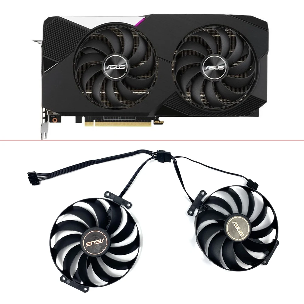 2 Pz 95Mm Ventola Di Raffreddamento Fai Da Te 7Pin Fdc10U12S9-C T129215Su Rtx3070 Rtx3060Ti Per Asus Rtx 3070 3060 Ti Dual Oc Dispositivo Di Raffredda
