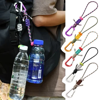 Quick-Release Paracord Carabiner Clip – EDC Water Bottle Holder Hook for Camping & Hiking 1