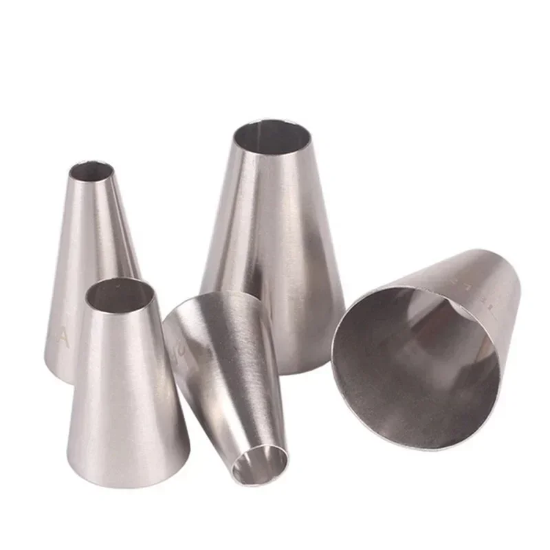 Round Mouth Pastry Nozzles Stainless Steel Cake Cupcake Tool For