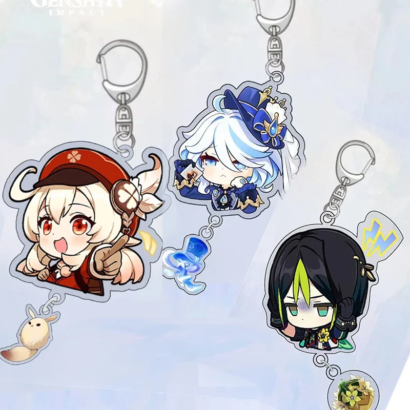 Anime Character Keychain Pendant and Badge - Game Impact Collection