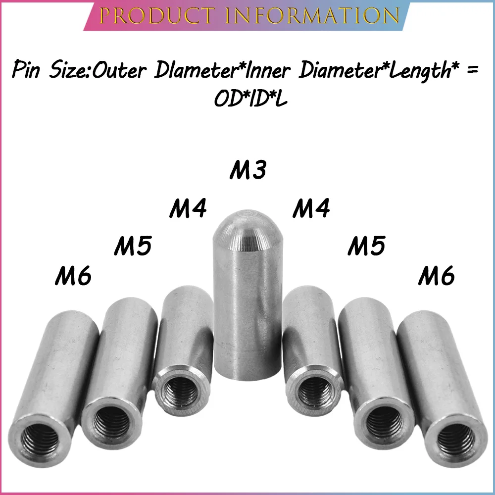 304 스테인레스 스틸 내부 스레드 원통형 핀 내부 치 위치 결정 구멍 실린더 GB120 고정 샤프트 핀 M3 M4 M5 M6
