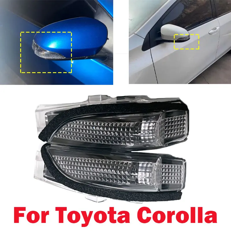 

Fit for Toyota Corolla Middle East Model Left Ringht Car Side Rearview Turn Signal Side Mirror Lamp Light No Light Bulb