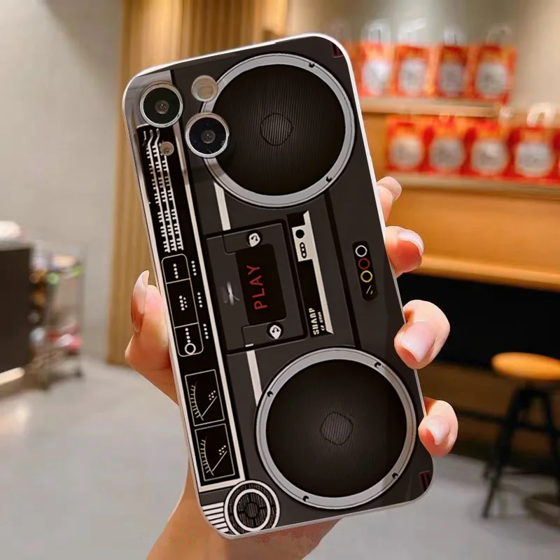 Vintage Radio Design Shockproof Silicone Phone Case - Soft Cover s
