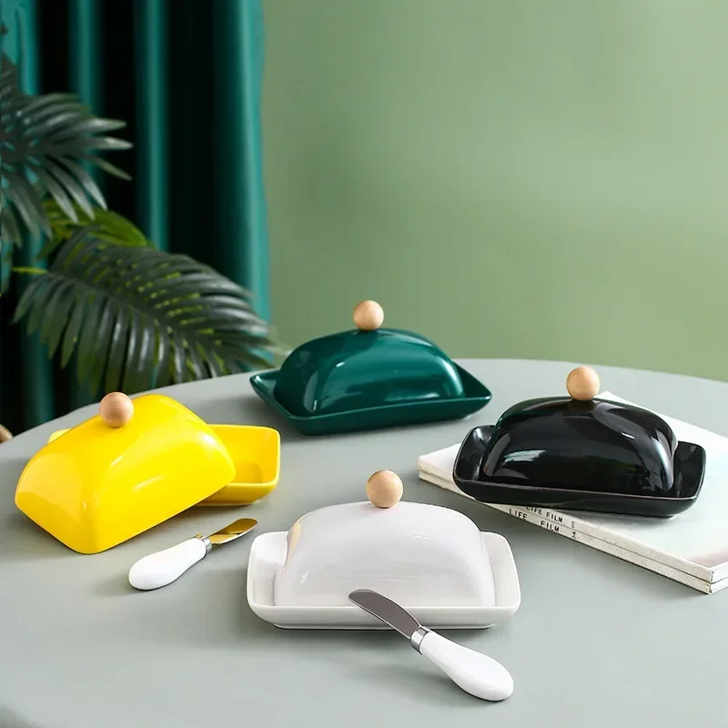 Light Luxury Cheese Storage Case Butter Keep Fresh Box Lid Butter Dish Multipurpose Home Kitchen Food Container Organizer butter storage box 4133887
