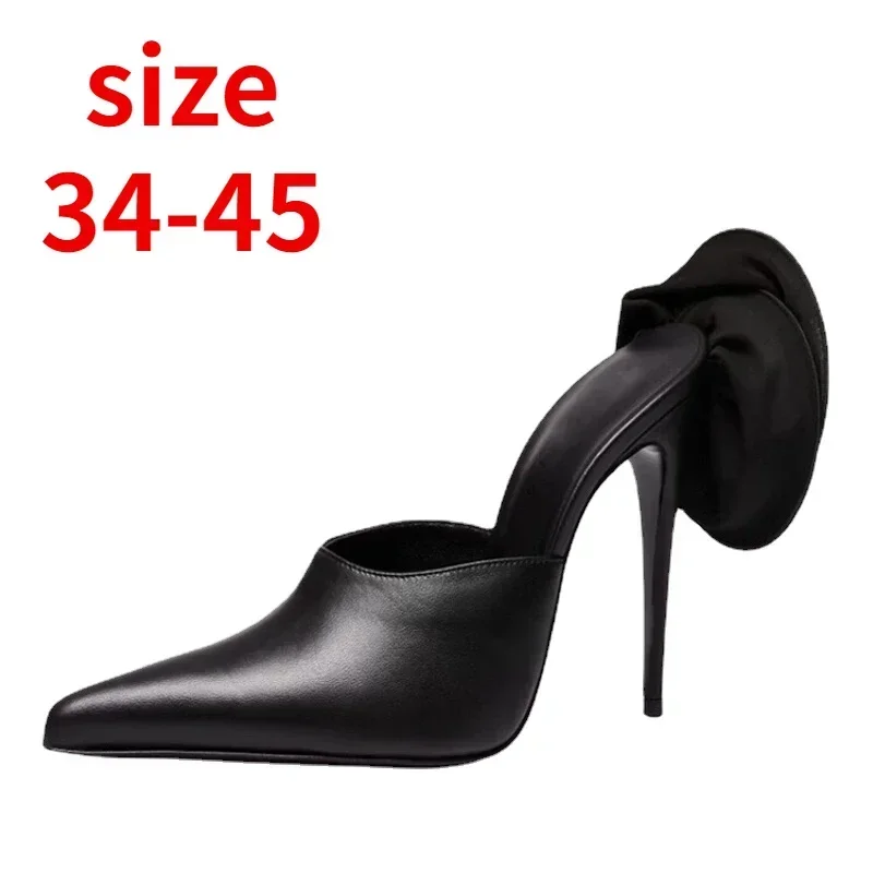 

2024 New Fashion Flower Slippers Party Sandals for Women Sexy Rhinestone Stiletto High Heel Banquet Big Size Shoes 42 43 44 45
