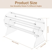 Acrylic Claw Clip Organizer 360 Degree Rotating Claw Clip Storage Rack Transparent Hair Clip Organizer Display Stand for Vanity 2