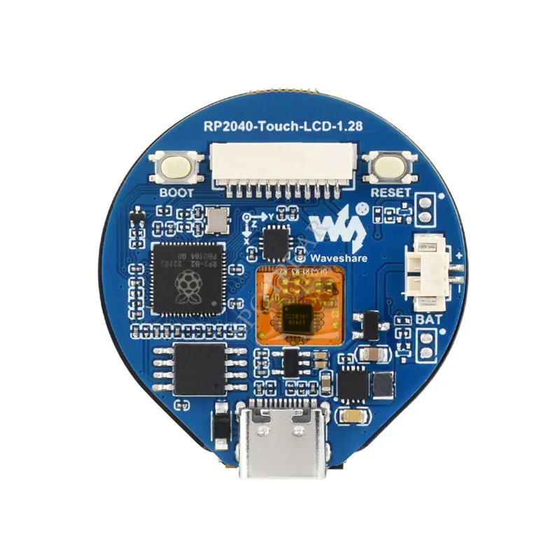 Raspberry pi Pico Rp2040 Desenvolvimento Bordo a Bordo 1.28 Polegadas Round Touch Lcd Display Screen Acelerômetro Giroscópio Sensores - Imagem 2