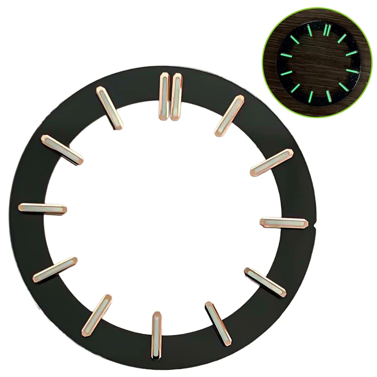 Transparent 31.8MM Green Luminous Watch Dial Accessory