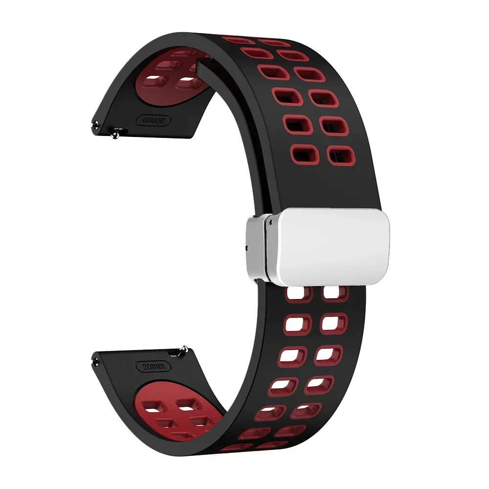 Premium Silicone Magnetic Strap – 20mm/22mm | Universal Fit