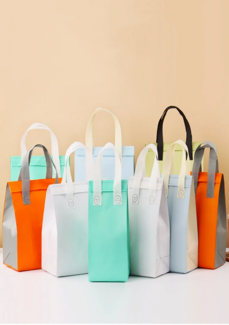 25pcs Non-Woven Insulated Tote Bags – Reusable Portable Fabric Pouches for Food, Cake, ... - SKU NITB1828 - UGI Packaging
