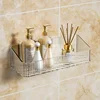 Wall Mounted Cosmetics Storage Rack No Hole Required Plastic Corner Wall Shelf Organizer Bathroom Accessories 4
