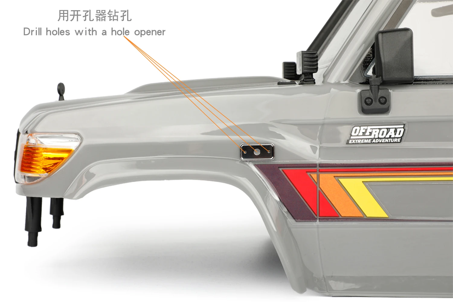 RCDream 1-10 Blinker/Signallampe/Seitenanzeigeleuchte für 1/10 RC Car TRX4 SCX10 1/14 Truck Upgrade Option Teile # R001Y/R – Detail 11