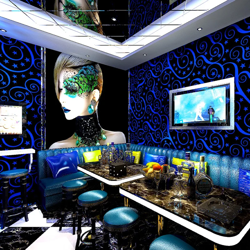 3D Reflective KTV Wallpaper para Karaoke Hall, Flash Wall Cloth, Xadrez  Especial, Padrão Geométrico, Theme Box