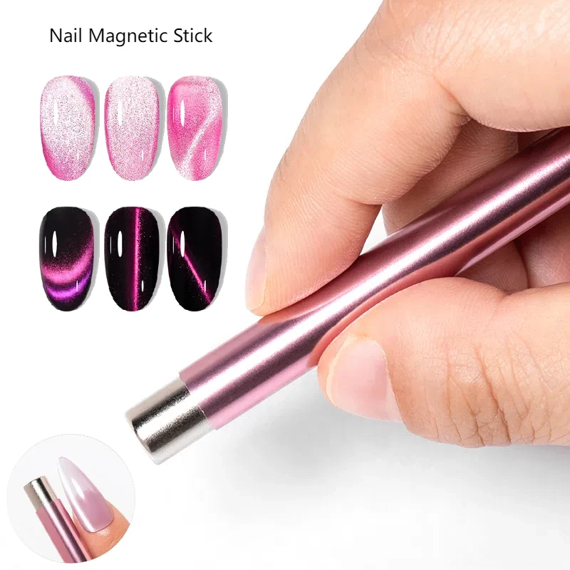 1PC Cat Eye Nail Magnetic Stick Cylindrical Magnet for Cat Eye UV Gel Polish Snowlight Glitter Effect Tools Manicure Design Tool