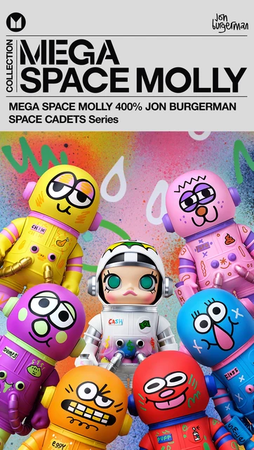 POP MART MEGA SPACE MOLLY 400% JON BURGERMAN SPACE CADETS