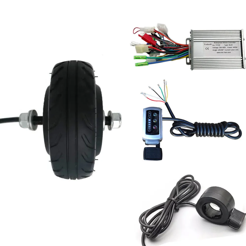 5" 24V/36V 250W In-Wheel Motor Kits Non-Gear Brushless DC Motor Hub Controller Throttle Brakes Parts For Electric Kick Scooter