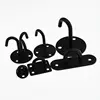 Black Stainless Steel Wall Hook Heavy Duty Fixed Pad Eye Plate Deck Door Buckle U/J-Shaped Heavy Duty Ceiling Mount Hanger 5