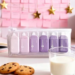 Premium Double - Sided Adhesive Rollers - 6 Pack, Ultra - Strong Dot Tape for Scrapbooking, Crafts, and Office Projects (PURPLE)