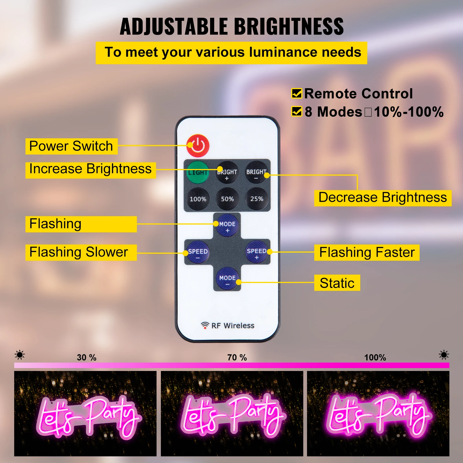 Flexible Pink Silicon LED Neon Sign for Party Decor