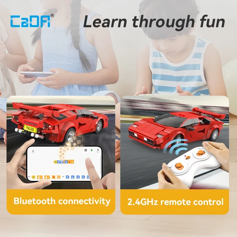 Cada 1:20 328 Pcs City Technological RC Racing Car App Building Blocks Remote Control Speed Vehicle Bricks Toy Holiday Gifts — view 2