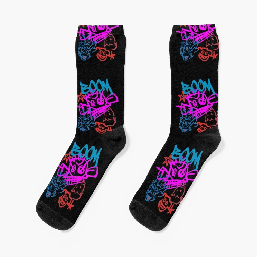 Monkey graffiti - Boom Socks Winter Socks Women boom bip zig zaj 1 cd