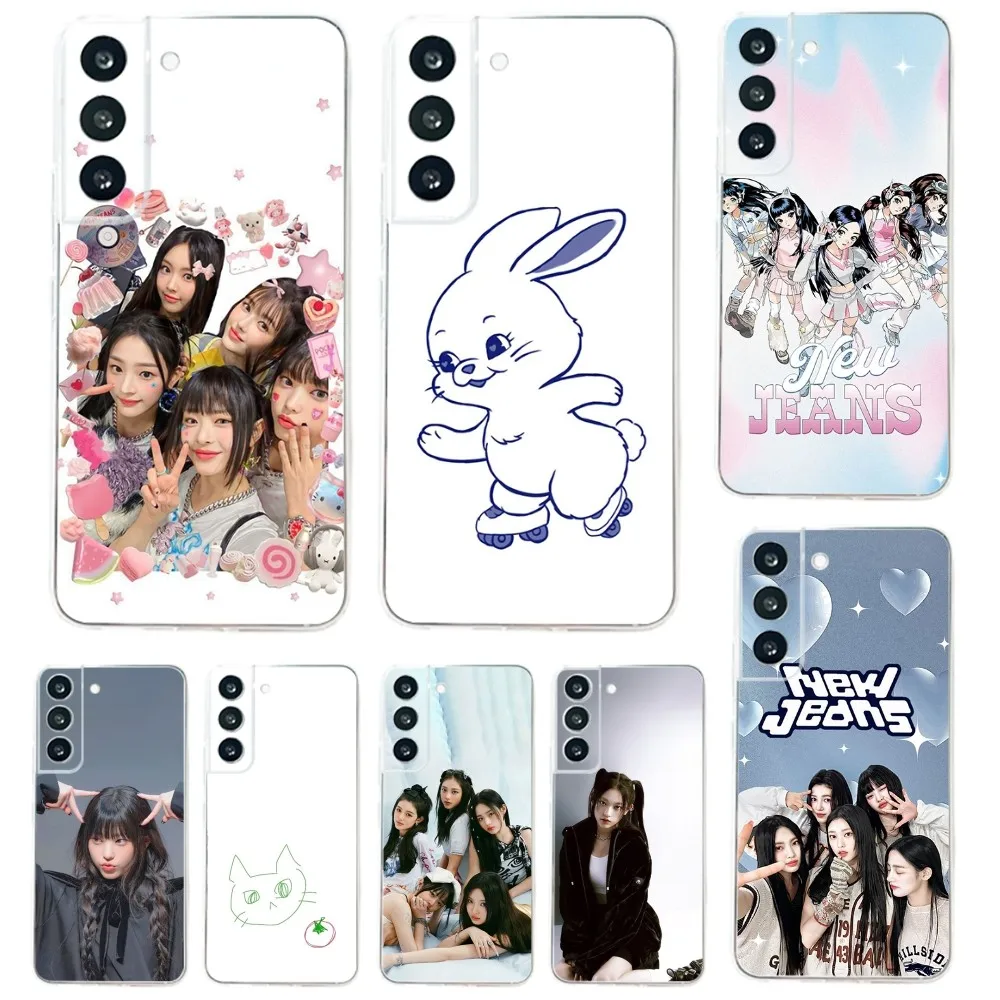 Kpop Newjeans Custodia Per Telefono Harin Per Samsung Galaxy A71,70,52,51,40,31,A50,30S,21S,03S, Note20Cover Ultra Trasparente
