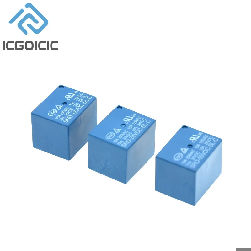 High-Quality 5PCS Relay Set with 5 Pins (5V/12V/24V)
