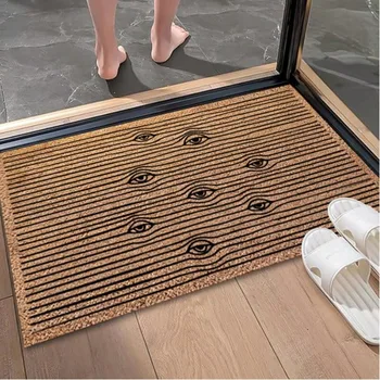 Eye Pattern Doormat, Evil Eye Coir Door Mat Check Your Vibe Entry Way House Warming Gift New Home Gift Decorate New Year's Gifts 1