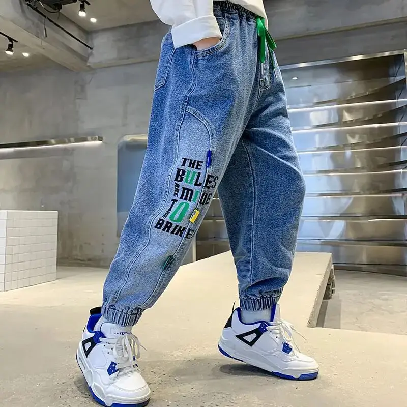 4-12Y Boys Jeans Spring and Autumn Season Big Boys' Pants New