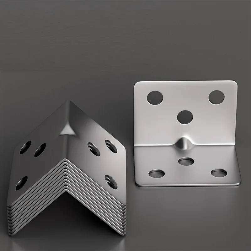 Furniture hardware stainless steel L-shaped corner code 90 degree 20pcs
