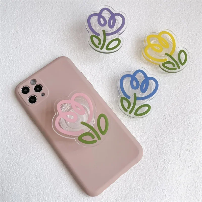 Tulip Flowers Foldable Finger Ring Phone Holder and Stand