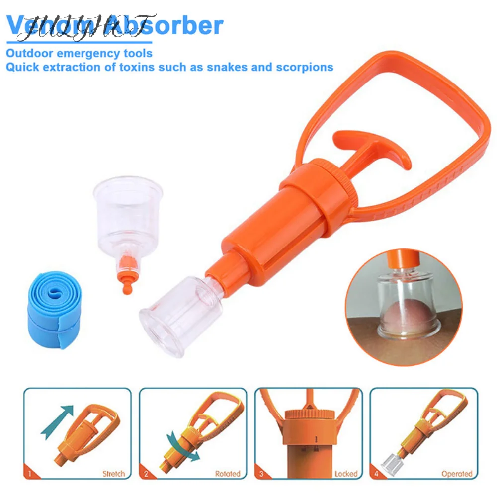 

Outdoor Venom Extractor Venom Snake Mosquito Bee Bite Vacuum Suction Pump Survival Camping Hiking First Aid Safety Rescue Tools